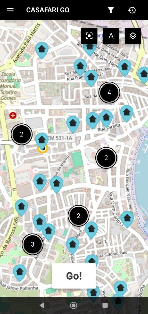 Interface de l’application mobile CASAFARI CRM
