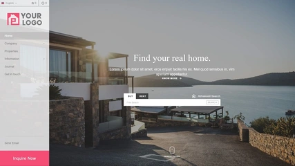 Aperçu d’un modèle configurable de site web CASAFARI CRM 02